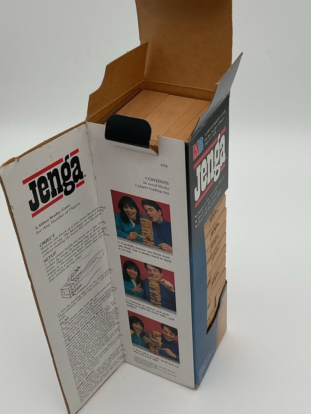 Vintage MB Jenga Classic Wooden Block Game Complete In Original Box - Picture 5 of 5
